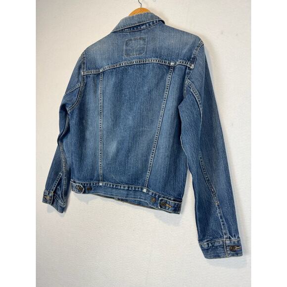 Levi's Standard Trucker Jacket Men Small Blue Denim Jean Collared Logo 70507 - Picture 7 of 13